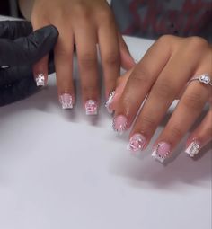 Nails Painted, Acrylic Toe Nails, Hard Nails, Nail Trend, Diy Acrylic Nails, Drip Nails, Colored Acrylic Nails, White Acrylic Nails, Girly Acrylic Nails