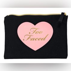 Too Faced - You’re Like Really Pretty Makeup Bag New In Bag Great Stocking Stuffer For The Holidays Too Faced Makeup Bag, Too Faced Makeup Products, Too Faced Heart Blush, Too Faced Lets Play, Too Faced Just Peachy, Youre Like Really Pretty, Pretty Makeup, Stocking Stuffers, Makeup Bag