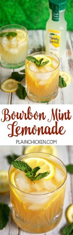 bourbon mint lemonade is the perfect drink to enjoy on a hot summer day it's so delicious and easy to make