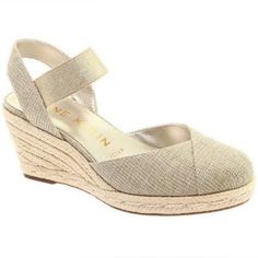 Comfort Wear Women’s Sandals. Arch Support, Wide Width, Non-Slip, Soft Sole. You 'Ll Be Able To Run Around All Day With Ease To Walk Anywhere And Keep Your Feet Comfortable And Pain-Free! Size: 8.5m Heel Height: 3 1/8” Round Toe Man-Made Insole Color: Beige/Gold Rubber Outsole Slip On Elastic Straps New Condition Beige Closed Toe Wedge Sandals, Beige Closed Toe Medium Width Wedge Sandals, Beige Closed Toe Wedge Sandals Medium Width, Summer Almond Toe Heels With Cushioned Footbed, Summer Heels With Cushioned Footbed And Almond Toe, Summer Wedge Sandals With Removable Insole And Almond Toe, Spring Almond Toe Platform Wedge Sandals, Summer Platform Sandals With Almond Toe, Elegant Almond Toe Wedge Sandals For Summer