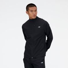 This jacket features four-way stretch woven fabric for a comfortable fit. Jersey Outfit, Woven Jacket, Men's Jackets, New Balance Men, Puma Mens, Shop The Look, Shorts With Tights, Basketball Shorts, Leisure Wear