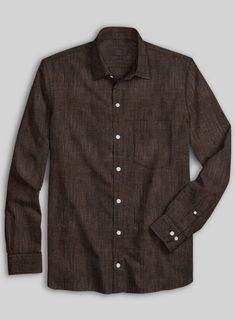 Spruce up your casual ensemble without much effort with our European Dark Brown Linen Shirt. 
 
 Our featuring a dark brown hue makes it suitable for informal occasions and an impressive outfit for traveling and a day out with friends. 
 
 Made according to your measurements for the special you. 
 
 Pamper yourself, get this shirt made exclusively for you now! Brown Cotton Shirt For Work, Brown Long Sleeve Cotton Shirt, Brown Spread Collar Tops For Work, Brown Tops For Casual Gatherings In Fall, Brown Cotton Casual Shirt, Brown Casual Cotton Shirt, Casual Brown Cotton Shirt, Brown Tops For Business Casual In Fall, Brown Relaxed Fit Shirt For Work