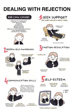 Rejection Sensitivity Dysphoria (RSD) is a term used to describe an extreme emotional sensitivity and fear of rejection, criticism, or disapproval from others. Rejection sensitivity can be one of the most hurtful experiences for someone with ADHD. #adhd #add #adhdsupport #adhdworkbook #worksheet #adhdhelp #adhdadult #adhdcoach #rejection #rejectionsensitivity #rsd #brokenheart #sad #adhdstruggles #help #infographics #info #resources #tools #adhdresources How To Deal With Rejection Sensitive Dysphoria, Fear Of Criticism, Rejection Triggers, Rejection Therapy, Rejection Sensitivity, Rejection Sensitive Dysphoria, Dealing With Rejection, Fear Of Rejection, Emotional Recovery