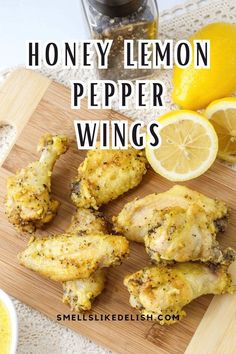 Whether for Game Day noshing, or for dinner, these honey lemon pepper 
​wings are a winner. From the sweet honey combined with zesty and 
​fragrant lemon, to the kick of black pepper - all brought together in 
​crisp, juicy perfection for a finger licking touchdown.