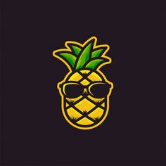 a pineapple with sunglasses on it