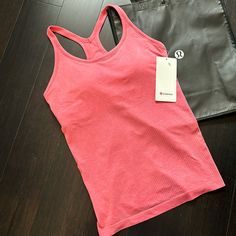 Brand New With Tags Lululemon Ebb To Street Tank Color Sakura Pink Size 10 Guaranteed Authentic Reasonable Offers Only Please And Thank You B925 Rare Lululemon Colors, Lululemon Tops Tanks, Pink Lululemon Shirt, Lulu Preppy, Pink Workout Outfit, Lulu Tank Top, Lululemon Ebb To Street Tank, Ebb To Street Tank