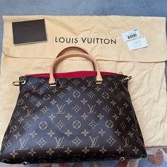 Never Used!! Purchased In 2011 But It Was Too Big So It Stayed In My Closet. Please View Video. The Straps Glazing Became Sticky Over Time !!! Everything Else Is In Perfect Condition!!! The Straps Aren’t!!! Made In The Usa Cheap Louis Vuitton Handbags 1stdibs, Cheap Louis Vuitton Bags 1stdibs, Cerise Color, Iconic Louis Vuitton Bags, Louis Vuitton Pallas, Louis Vuitton Boston Bag, Louis Vuitton Multi Pochette Brown Strap, Luxury Bags Collection, Bags Louis Vuitton