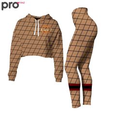 Contact us: contact@profxnz.com if you need assistance - Product information: Gucci caro brown luxury brand clothes premium leggings and crop top set for womenEach pair of leggings is constructed with 82% polyester, 18% spandex blend.Each all-over printed hoodie is constructed from a premium polyester blend that is ultra-soft and incredibly comfortable.Premium fabric offers unmatched comfort and breathability while remaining strong and durable for everyday use.Features a specialty high definitio Vs Leggings, Crop Top And Leggings, Crop Top Set, Crop Top Hoodie, Clothes Outfit, Leggings For Women, Brand Clothing, Hot Outfits, Outfits With Leggings