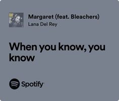 the cover art for when you know, you know