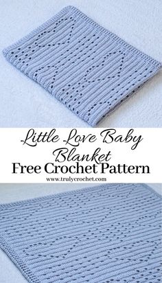 a crochet baby blanket with the words, little love story blanket free crochet pattern