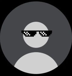 a black and white poster with sunglasses on it's face in the middle of a circle