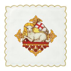 Lamb of God Chalice Pall Liturgical Banners, Catholic Embroidery, Catholic Symbols, The Lamb Of God, Christian Embroidery, Catholic Wallpaper, Agnus Dei, Lamb Of God, Religious Tattoos