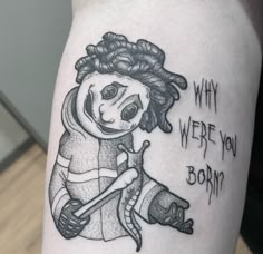 Wybie Layla Coraline Tattoos Whybee From Coraline Tattoo, Wybie Tattoo Ideas, Coraline Welcome Home Tattoo, Coraline Patchwork Tattoo, Wybie Coraline Tattoo, Coraline And Wybie Tattoo, Wybie Tattoo, Caroline Tattoo, Coraline Flash Tattoo