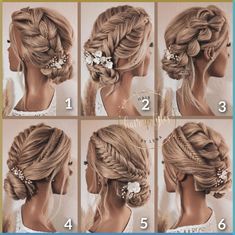 Get the secrets behind achieving gorgeous, luscou Bridal Hair With Braid, Hair Updo Braid, Braid Bun, Braided Updo Wedding, Aloe Vera For Hair, Braided Half Up, Cute Braided Hairstyles, Beach Wedding Hair, Long Hair Wedding Styles