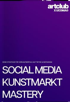 the book cover for social media kunstmarkt master