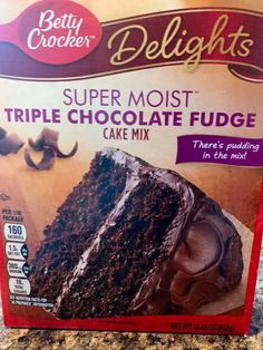 betty crocker's super moist triple chocolate fudge cake mix