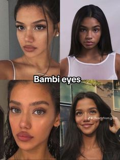 Makeup Looks Big Eyes, Dear Pretty, Bambi Beauty, Bambi Makeup, Pretty Eyes Color, Bambi Eyes, Vintage Disney Art, Draw Reference, Dark Eyeshadow