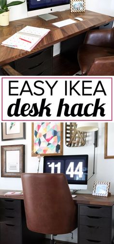 an easy ikea desk hack for the home office