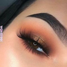 Trucco Glam, Copper Eye Makeup, Shimmer Eye Makeup, Gold Eye Makeup, Linda Hallberg, Eye Makeup Ideas, Beauty Make-up