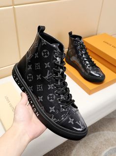 Classy Footwear, Louis Vuitton High Tops, Black Sneakers Women, Expensive Brands, Supreme Shoes, Velcro Sneakers, Tree Forest, Trainer Boots, Sneakers Men Fashion