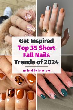 Looking for short fall nails inspiration for 2024? Discover 35 trendy designs and ideas to keep your nails on point this season. Get ready to elevate your nail game with these cute and chic fall nail trends! Summer Transition To Fall Nails, Trending Nails Now, September 2024 Nails, Fall Multicolor Nails, Transition Nails Summer To Fall, Fall Nails 2024 Trends, Transition To Fall Nails, 2024 Fall Nail Trends, Fall 2024 Nail Trends