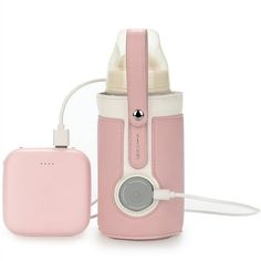 Yadala Portable Bottle Warmer, Intelligent Bottle Warmer, Fast Charge, 3-Speed Temperature Regulation, Pink Baby Bottle Warmer, Baby Help, Color Lights, Baby Drinks, Bottle Warmer, Baby Milk, Travel Bottles, Warm Milk, Baby Bottle