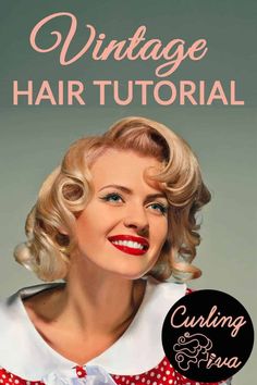 Vintage Hair Tutorial, Pin Curl Hair, Using Hot Rollers, Pin Up Curls, Roller Curls, Good Curling Irons, Hair Doo, Vintage Hairstyles Tutorial, 1950s Hairstyles