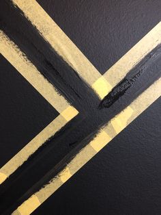 the black and yellow lines are painted on the wall