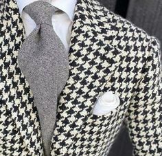 Classic Life, Blazer Outfits Men, High Fashion Men, Mens Fashion Wear, Dress Suits For Men, Formal Mens Fashion, Houndstooth Jacket