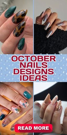 You can never go wrong with a fresh mani! 🎨✨ Find the look that speaks to you and get creative with your nails. 💕 Save this pin for your next appointment! Fall Long Nails, Almond Designs, Nails Designs Ideas, Halloween Colors, October Nails, Zoya Nail Polish, Almond Shape Nails, Fall And Halloween, Unique Fall