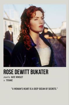 the poster for rose dewitt bukater