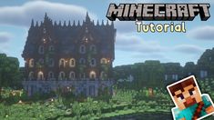 an image of a minecraft house with the text, how to make a castle in minecraft