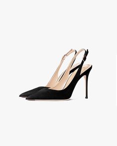 Black Pointed Strap Heel Stiletto | Rose - BlackPink 39 Chic Slingback Pumps For Cocktail, Chic Black Slingback Pumps For Cocktail, Elegant Black Slingback Pumps For Cocktail, Feminine Black Heels For Party, Feminine Black Party Heels, Feminine Black Heels For Evening, Rosé Blackpink Black, Black Lace Boots, Denim Heels