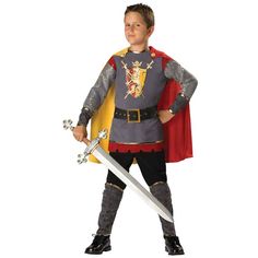 Loyal Knight Boy's Costume Knight Costume For Kids, Knight Costumes, Fantasia Diy, Knight Halloween Costume, Medieval Knight Costume, Knight Halloween, Knight Party, Medieval Costumes