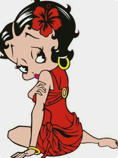 Betty Boop Halloween, Black Betty Boop, Postal Vintage