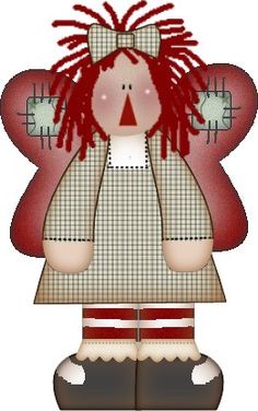 an image of a teddy bear with red hair