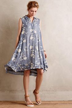 Tillie Shirtdress - anthropologie.com Embroidered Shirt Dress, Petite Dresses, Shirtdress, A Dress, Comfy Outfits, Swing Dress, Spring Summer Fashion, Cute Dresses, Dress Skirt