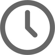 a clock icon with an arrow pointing to the left and right hand side, on a white background