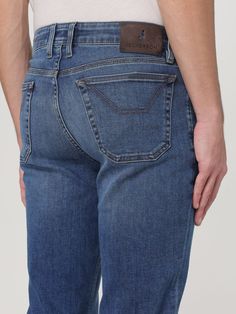 Jeans JECKERSON Men color Denim Jeckerson Jeans, Jeans Denim, Italian Fashion Designers, Mens Denim, Italian Fashion, Mens Jeans, Denim Jeans, Zip Pockets, Slim Fit