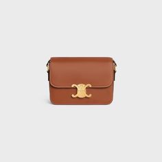 TEEN TRIOMPHE BAG IN NATURAL CALFSKIN - TAN | CELINE Classique Triomphe Bag, Triomphe Bag, Celine Triomphe, Fragrance Bottle, Hippie Look, Hedi Slimane, Party Style, Sarah Jessica Parker, Carrie Bradshaw