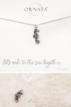 PERSONALIZED NECKLACE LET’S RIDE TO THE SEA TOGETHER SILVER SEAHORSE NECKLACE SEAHORSES JEWELRY Seahorse Jewelry, Neutral Bohemian, Expensive Stones, Seahorse Necklace, Expensive Diamond, Solitaire Diamond Pendant, Claddagh Ring, Personalized Cards, Best Friend Jewelry