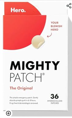 Amazon.com: Hero Cosmetics Mighty Patch™ Original Patch - Hydrocolloid Acne Pimple Patch for Covering Zits and Blemishes, Spot Stickers for Face and Skin (36 Count) : Beauty & Personal Care Mighty Patch, Acne Pimple Patch, Get Some Sleep, Pimples Overnight, Pimple Patches, Pimple Patch, How To Get Rid Of Pimples, Acne Blemishes, Best Face Products