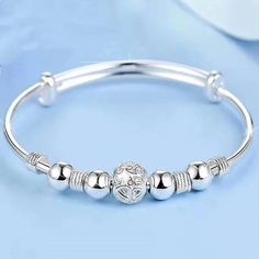 44150900588759 Beads Bangles, Bracelets Luxury, Bracelets For Girls, Bracelet For Girls, Lucky Charm Bracelet, Women Bracelets, Classic Party, Geometric Bracelet, Silver Bracelets For Women