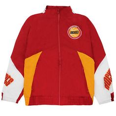 Top Seller for Mitchell & Ness Houston Rockets Zip Up Midseason Windbreaker Jacket HR0SCAR, Mens Coats Jackets Vests Throwback Long Sleeve Windbreaker For Fall, Throwback Winter Windbreaker For College, Fall Throwback Long Sleeve Windbreaker, Men's Coats & Jackets, Houston Rockets, Mitchell & Ness, Windbreaker Jacket, Rocket, Jacket Style