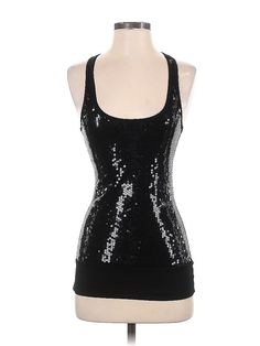 Wish Tank Top Size: Small Black Tops - used. 96% RAYON, 4% SPANDEX, Halter, | Wish Tank Top Black Halter Tops - Used - Size Small Black Fitted Sequin Tank Top, Fitted Black Sequin Tank Top, Rock Tank Tops, Mha Dr, Black Sequin Top, Black Halter Top, Thrift Shop, Black Halter, Halter Tops