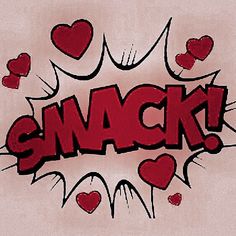 the word snack written in red and black ink with hearts around it on a white background