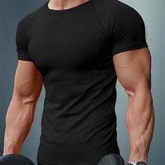 Season:Summer; Fabric:Cotton,100% Cotton; Sleeve Length:Short Sleeve; Look After Me:Wet and Dry Cleaning; Gender:Men's; Style:Big and Tall,Fashion,Sports,Lightweight; Elasticity:Micro-elastic; Tops Type:Muscle Shirt,T shirt Tee; Occasion:Casual,Holiday,Vacation; Fit Type:Regular Fit; Pattern:Plain; Neckline:Crew Neck; Front page:FF; Listing Date:03/08/2022; Bust:; Length: Men's Fashion Casual, Mens Casual T Shirts, Sports T Shirt, Muscle Shirts, Sport T-shirts, Sport T Shirt, Sport Fashion, Mens Fashion Casual, Tshirts Online