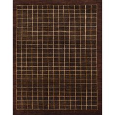 a brown rug with squares on it