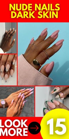 Classy and Chic: Beautiful Nude Nail Ideas for Dark Skin Nude Nail Polish For Dark Skin, Nail Ideas For Dark Skin, Nude Nail Ideas, Healthy Nail Polish, Different Nail Shapes, Nude Nail Polish, Fall Gel Nails, Nude Nail