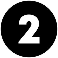 the number two in a black circle